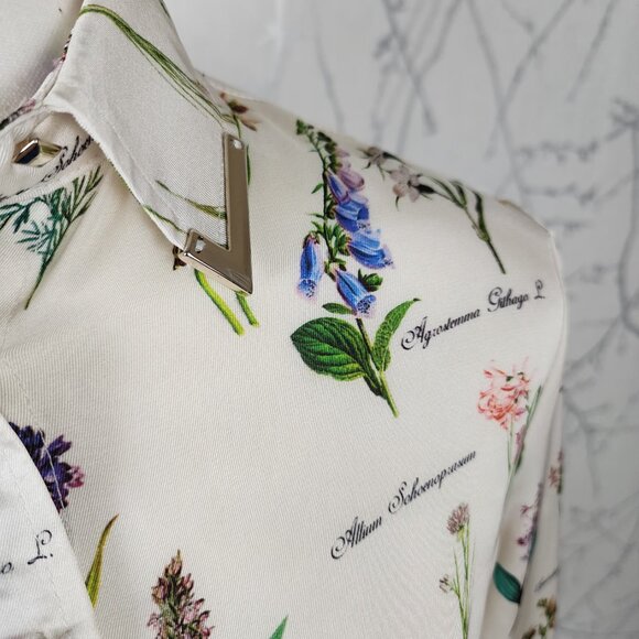 Zara Floral Botany Printed Metal Accent Shirt - Picture 5 of 9